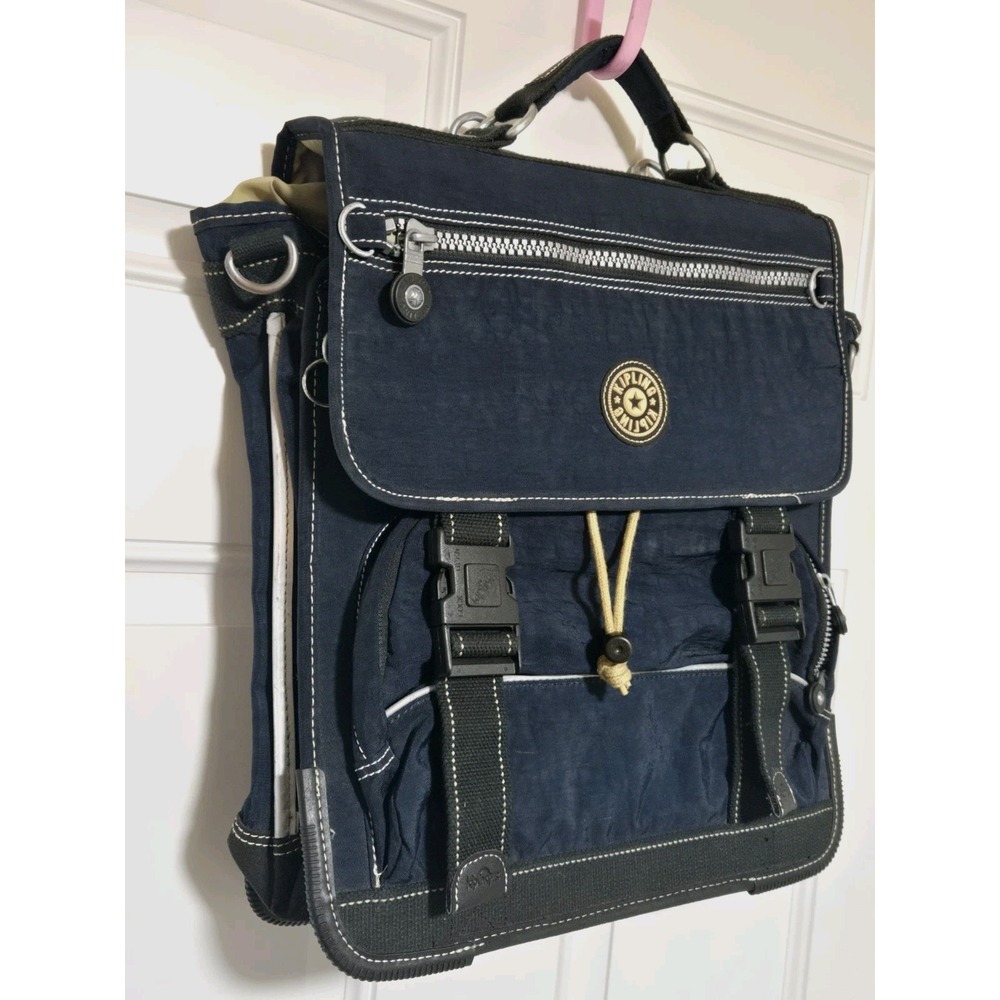 Kipling Bag Laptop Luggage Dual‎ Buckles Lock Plastic Insert Handle Blue Case - Picture 2 of 13